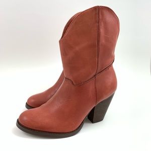 Franco Fortini McKinley 2 Red Leather Booties